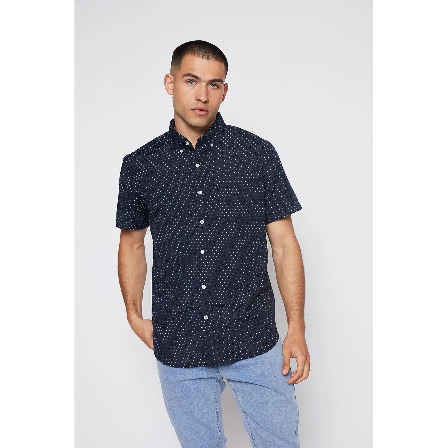 Camisa Hombre Punto Negro Familyshop 1