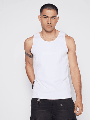 Polera Hombre Slim Fit Blanco Familyshop