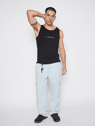 Polera Hombre Slim Fit Negro Familyshop