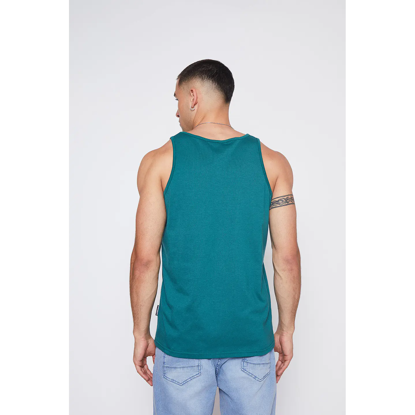 Polera Hombre Bi Color Verde Familyshop 3
