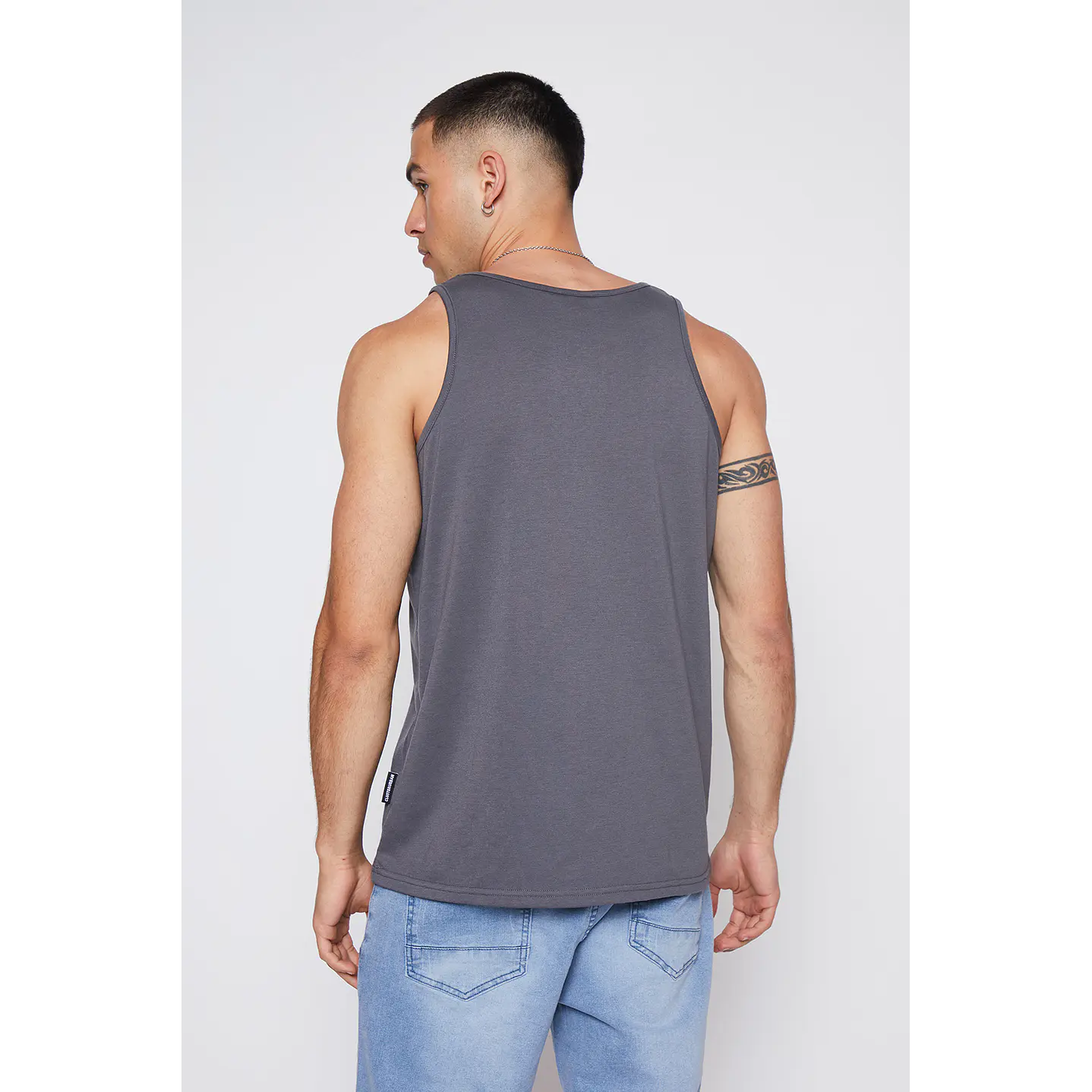 Polera Hombre Sin Manga Color Gris Familyshop 3