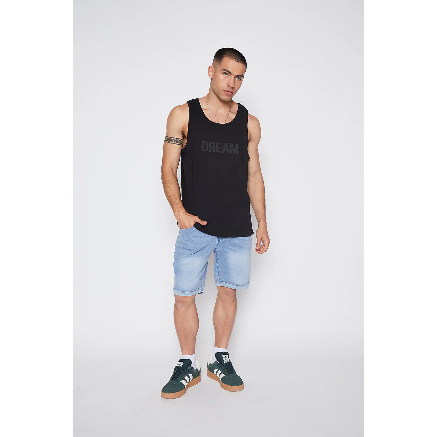 Polera Hombre Sin Manga Dream Negro Familyshop 2