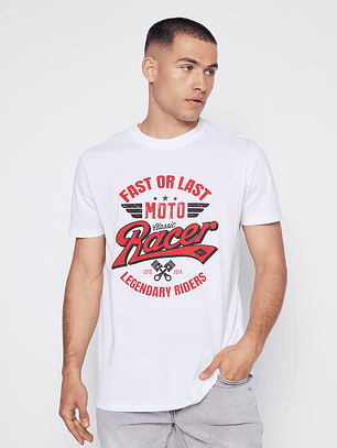 Polera Hombre Tri Color Blanco Familyshop