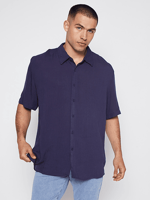 Camisa Hombre Lisa Azul Familyshop