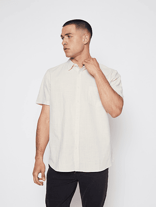 Camisa Hombre Manga Corta Crudo Familyshop