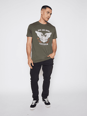Polera Hombre Freedom Verde Familyshop