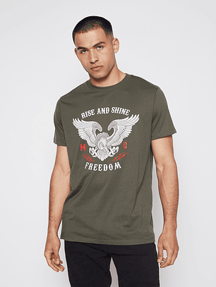 Polera Hombre Freedom Verde Familyshop