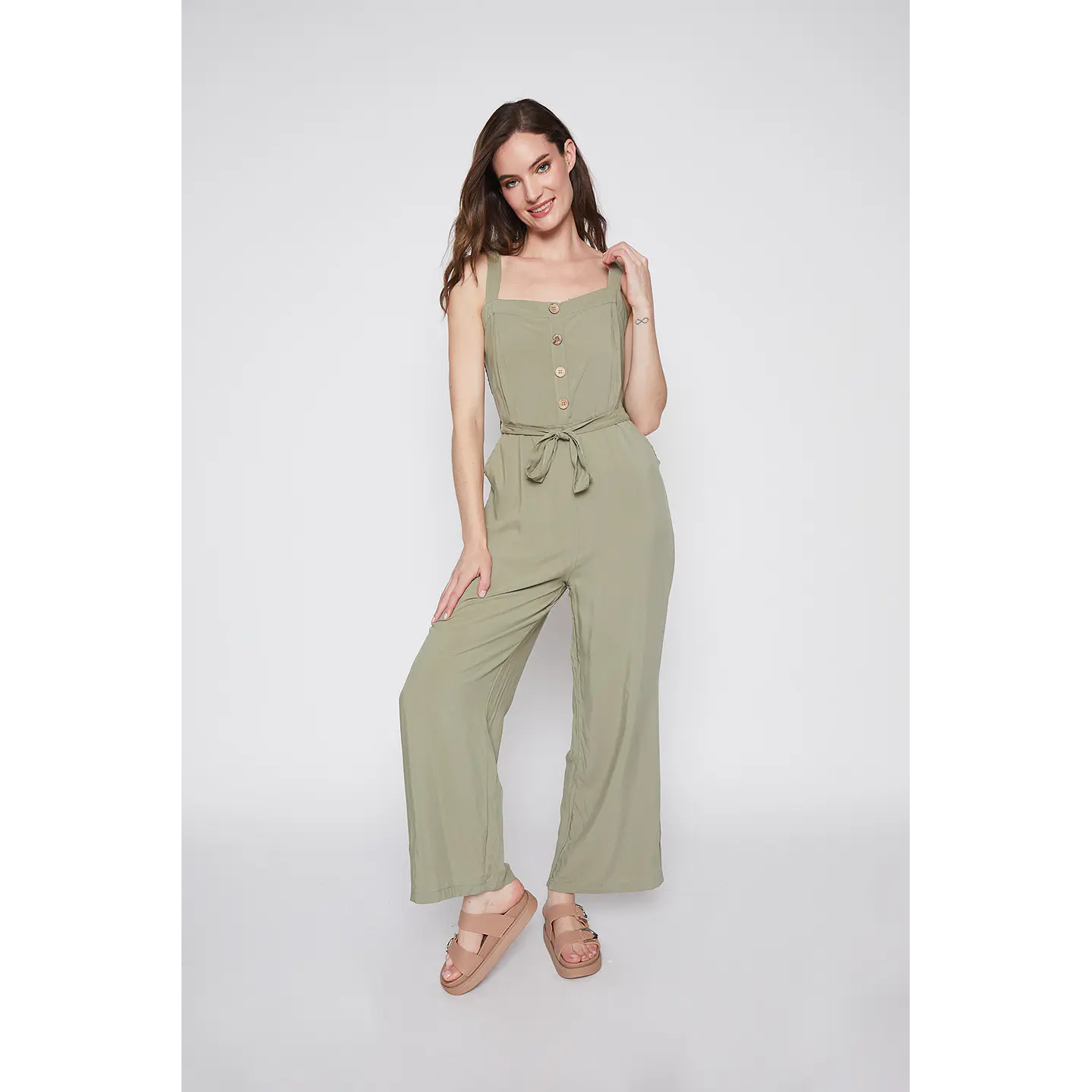 Enterito Mujer Lino Verde Familyshop 1