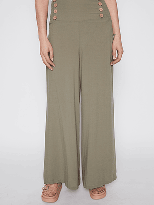 Pantalón Mujer Palazzo Verde Familyshop