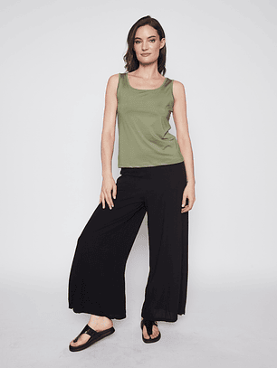 Pantalón Mujer Palazzo Negro Familyshop