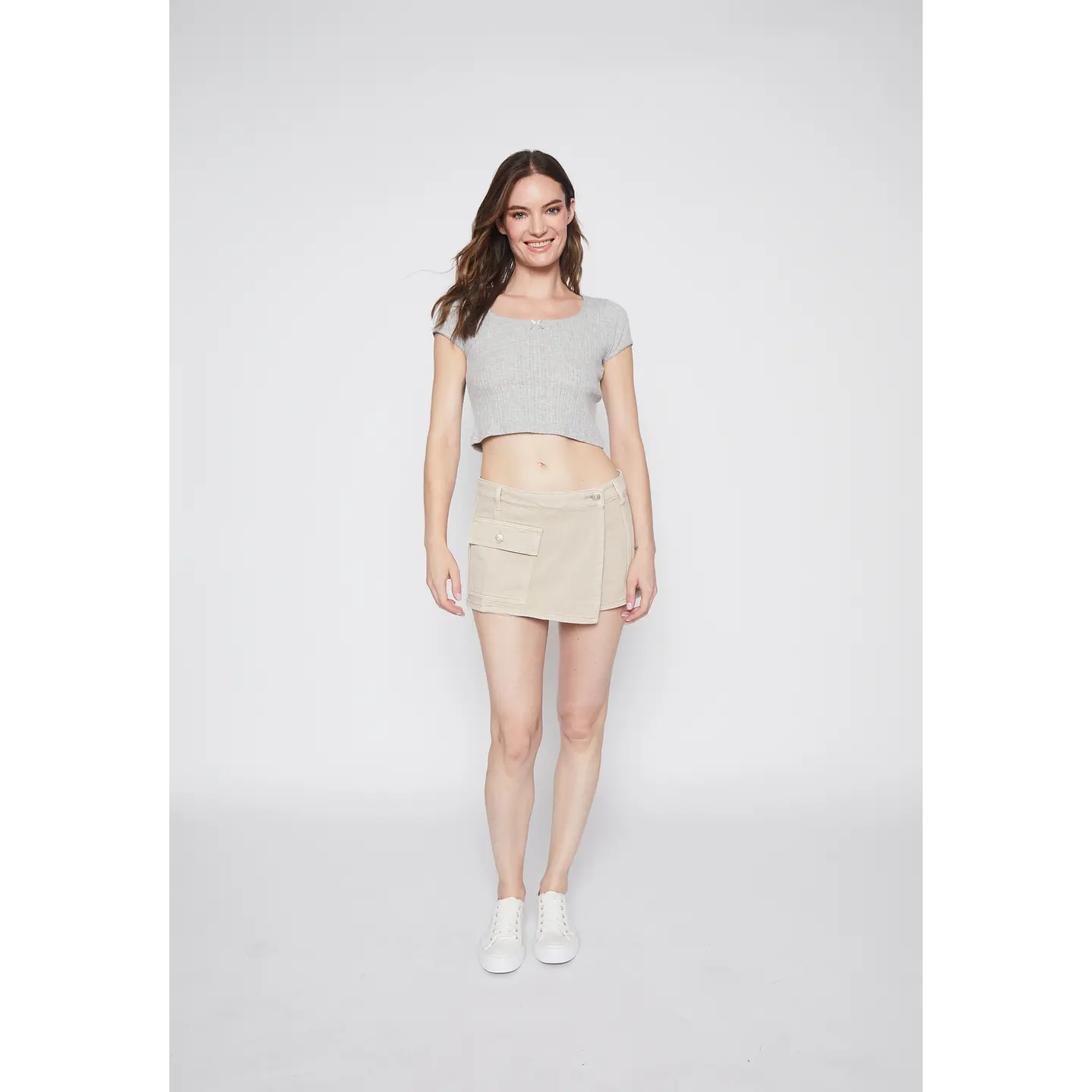Faldas Mujer Skort Beige Familyshop 2