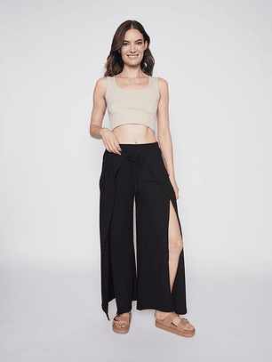 Pantalón Mujer Corrugado Negro Familyshop