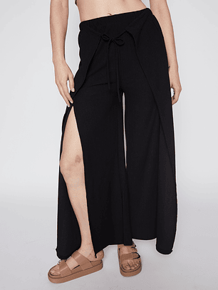 Pantalón Mujer Corrugado Negro Familyshop