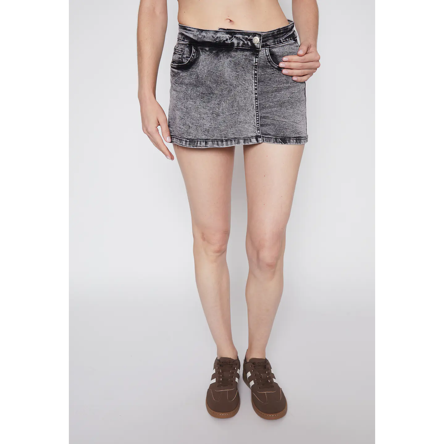 Faldas Mujer Skort Gris Familyshop 1