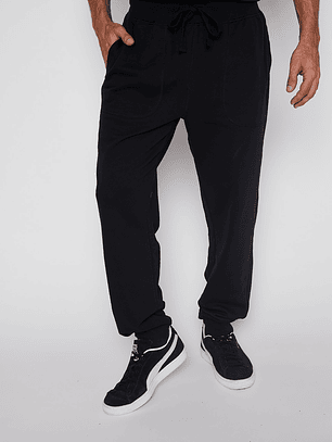 Pantalón Buzo Hombre Slim Fit Negro Familyshop