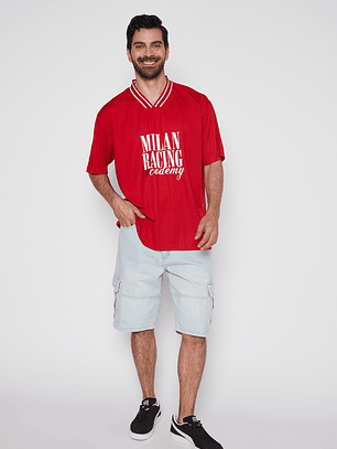 Polera Hombre Manga Corta Rojo Familyshop