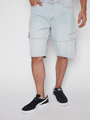 Bermuda Hombre Cargo Celeste Familyshop