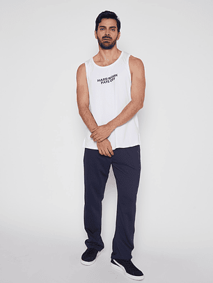 Polera Hombre Hard work Blanco Familyshop