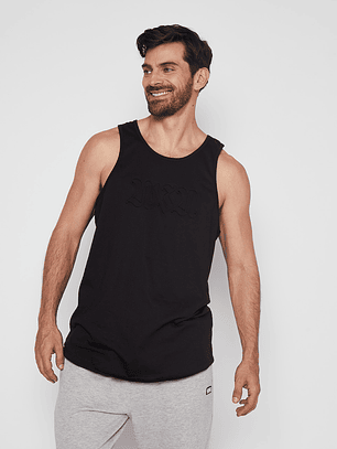 Polera Hombre 3D Basic Negro Familyshop