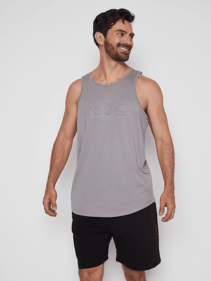 Polera Hombre 3D Basic Gris Familyshop