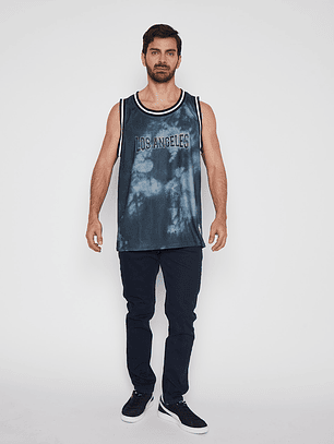 Polera Hombre Basquet Tye Die Gris Familyshop