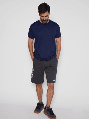 Bermuda Franela Hombre Regular Fit Acero Familyshop