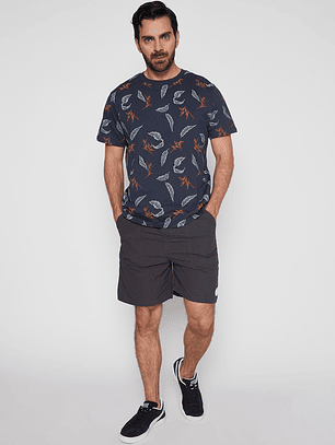 Polera Hombre Hojas Azul Familyshop