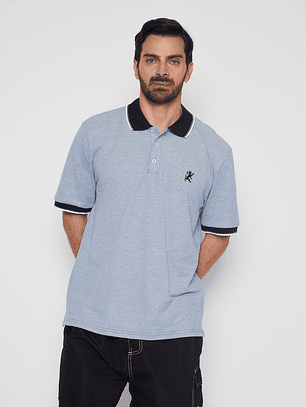 Polera Hombre Pique Azul Familyshop