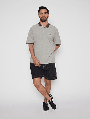 Polera Hombre Pique Gris Familyshop