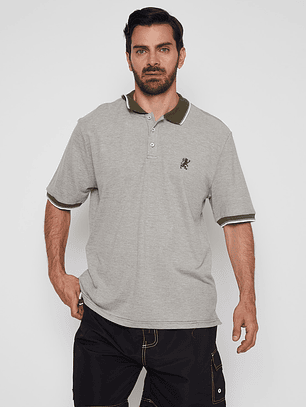 Polera Hombre Pique Gris Familyshop