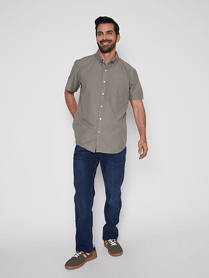 Camisa Hombre Full Raport Beige Familyshop