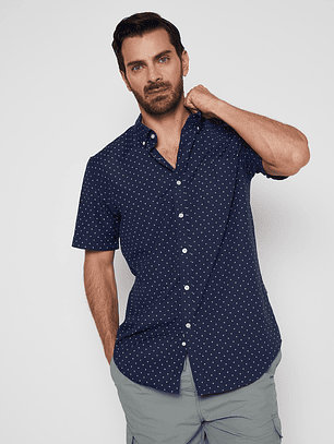 Camisa Hombre Full Putnos Azul Familyshop