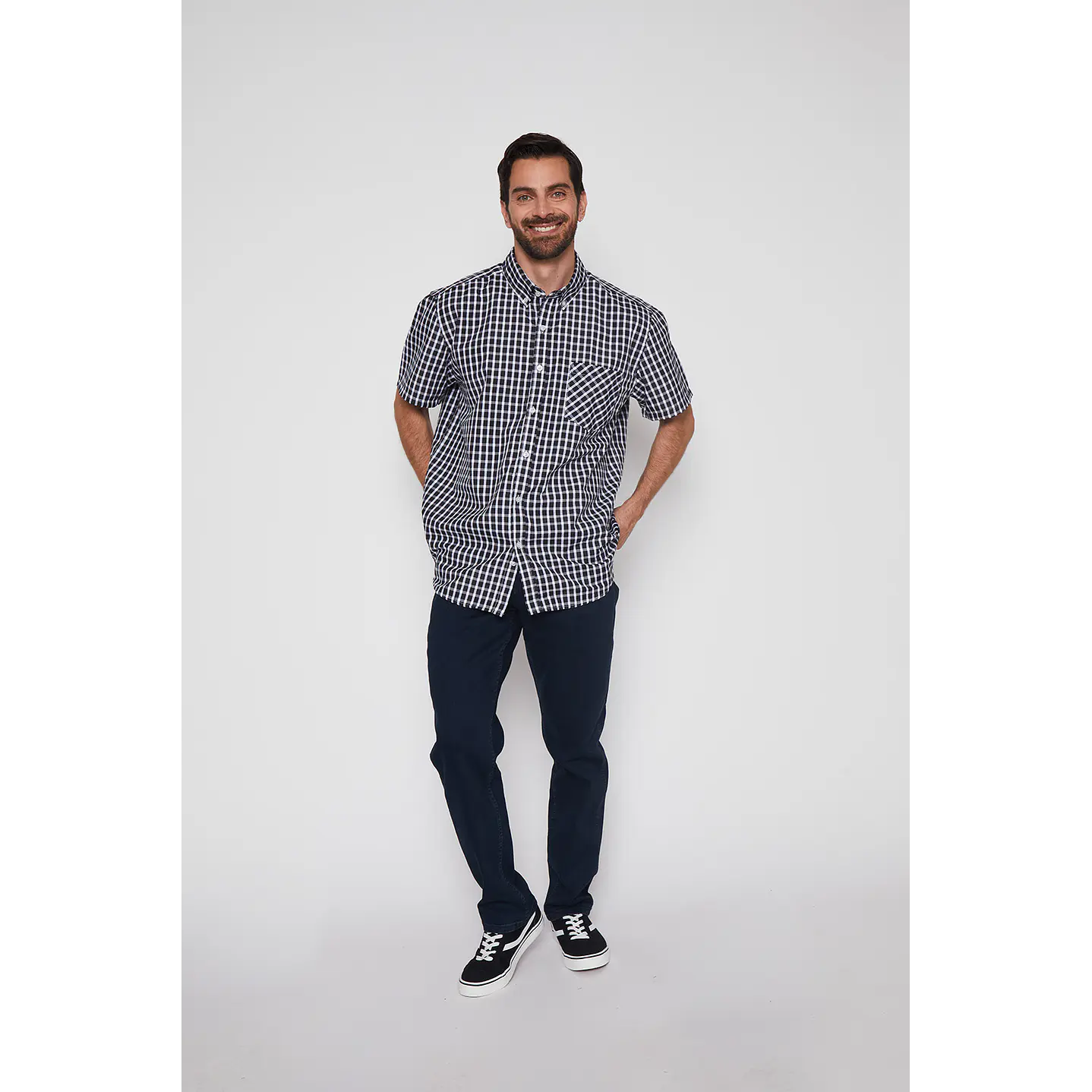 Camisa Hombre Escocesa Negro Familyshop 2