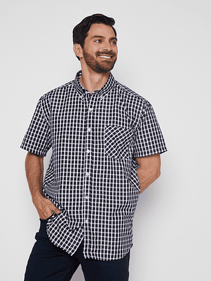 Camisa Hombre Escocesa Negro Familyshop