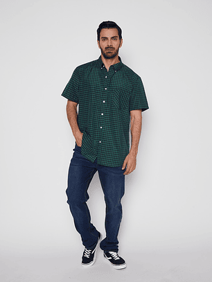 Camisa Hombre Escocesa Verde Familyshop