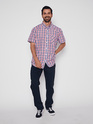 Camisa Hombre Escocesa Blanco Familyshop