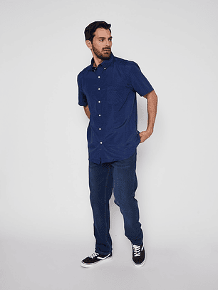 Camisa Hombre Escocesa Full Azul Familyshop