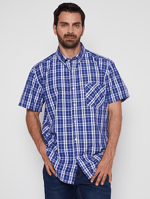 Camisa Hombre Mc Escocesa Azul Familyshop
