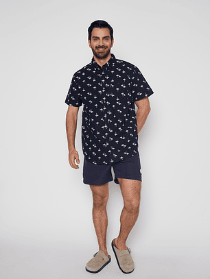 Camisa Hombre Lino Summer Azul Familyshop