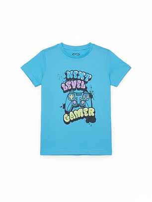 Pijama Corto Niño Dino Celeste Familyshop
