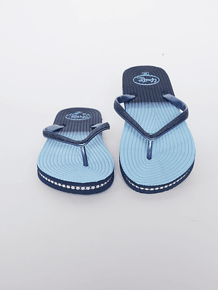 Hawaianas Zuecos Brillos Degrade Mujer Azul Familyshop