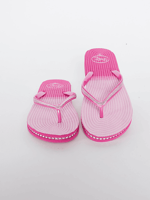 Hawaianas Zuecos Brillos Degrade Mujer Fucsia Familyshop