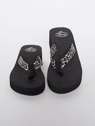 Hawaianas Zuecos Tela Mujer Café Familyshop