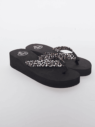 Hawaianas Zuecos Tela Mujer Café Familyshop