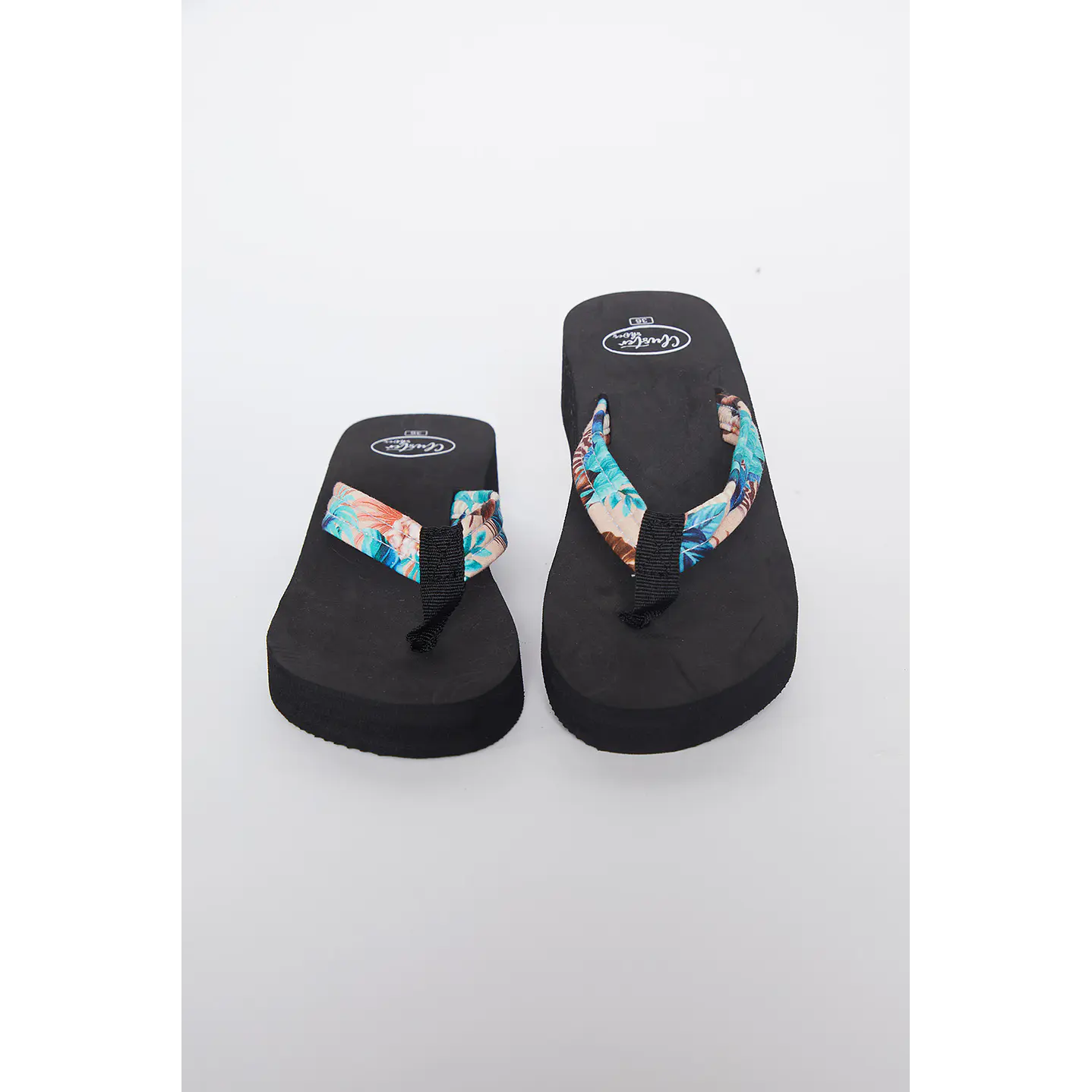 Hawaianas Zuecos Tela Mujer Azul Familyshop 2