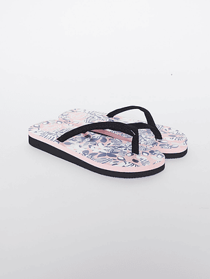 Hawaianas Zuecos Tela Mujer Rosado Familyshop