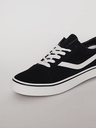 Zapatilla Lona Wave Hombre Negro Familyshop