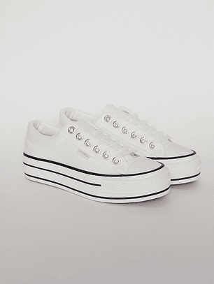 Zapatilla Lona Mujer Blanco Familyshop