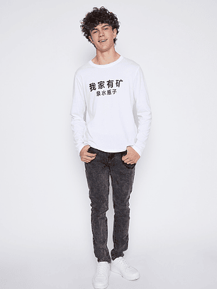 Polera Lolo Varsity Blanco Familyshop