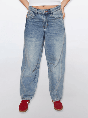 Jeans Balloon Mujer Celeste Familyshop